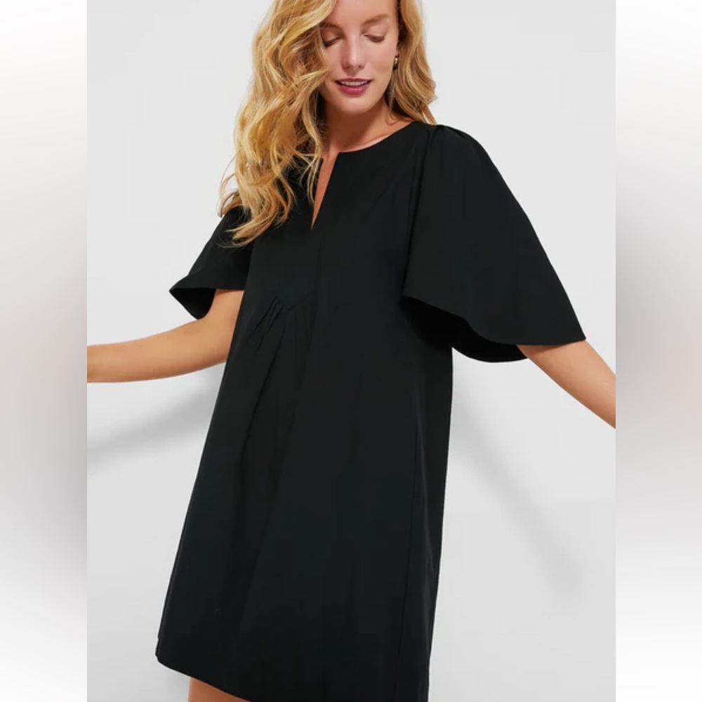 Pomander Place Tuckernuck Finley Flutter Sleeve Dress in Black